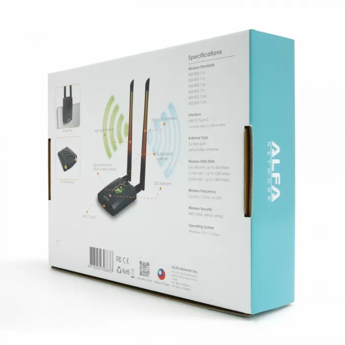 Wi-Fi USB адаптер Alfa Network AWUS036AXML 